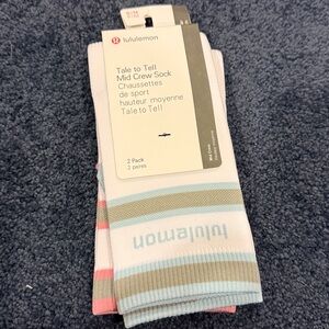 lululemon athletica Tale to Tell Mid Crew Socks - Pink and blue